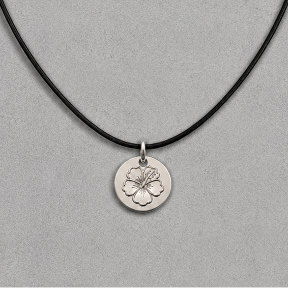 Hibiscus - Collier pendentif